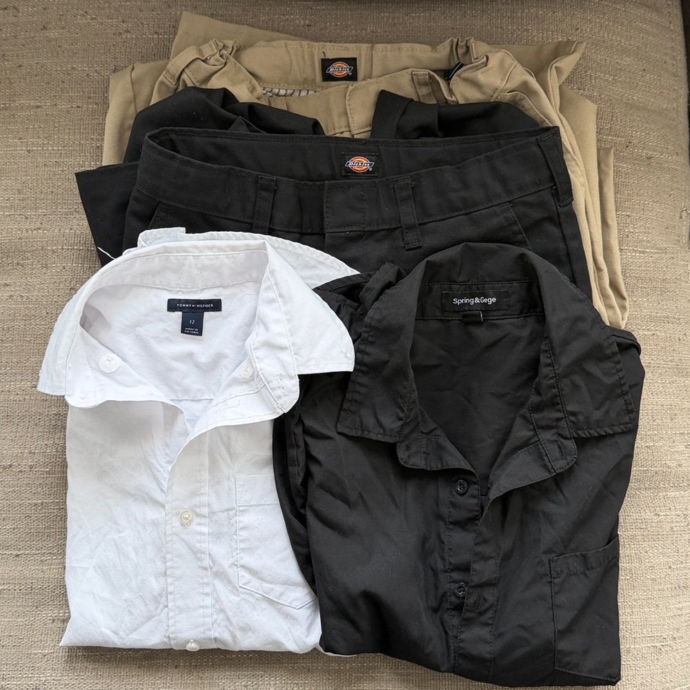 Boys Dress Shirts and Pants (Set of 4)